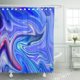 thumbnail image 1 of ABPHQTO Cortina de ducha curvada entretejida 152x180 cm con posterización digital colorida azul Softy ABPHQTO PKNMT60x72Shower-5483, 1 of 2