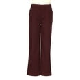 thumbnail image 2 of Sholeno Boys School Trousers with Belt Loop Slim Fit Elasticated Waist School Uniform Burgundy 10, 2 of 8