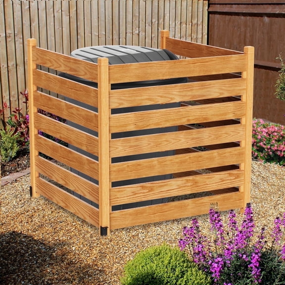 MOPHOTO Wood Fence Panels 48" L x 48" W x 36" H Outdoor Fence Privacy Screen,Air Conditioner Fence Trash Can Fence Pool Equipment Enclosure Fence,Fence Panels for Outside,3 Panels