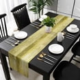 thumbnail image 3 of Yellow Table Runner 72 Inches Long, Retro Oil Painting Modern Abstract Art Aesthetics Kitchen Coffee Dining Table Decoration for Home Party Birthday Wedding Home Decor 18x72 Inches, 3 of 8