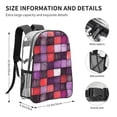 thumbnail image 2 of 16 Inch Transparent Backpack With Lightweight And Durable Design Without Pockets Transparent For Work Business Travel Sports Palevioletred Checked Hand-Drawn Sketch_1, 2 of 7