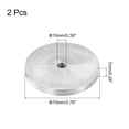 thumbnail image 2 of M10 Thread 70mm Diameter Round Shape Aluminum Disc Hardware 2pack, Aluminum Circle Disc Glass Top Adapter, Silver, 2 of 5