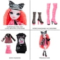 thumbnail image 5 of Rainbow Vision Shadow High Neon Shadow-Mara Pinkett (Neon Pink) Fashion Doll. 2 Designer Outfits Mix & Match Rock Band Accessories Playset, Great Gift for Kids 6-12 Years Old & Collectors, 5 of 8