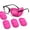 Pink, variant on Comfortable Eye Patches, Tutuviw 4 Pcs Reusable Single Glasses Eye Patch for Left Right Eye, Soft Single Eye Patches for Boys and Girls, Pink