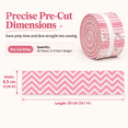 42Pcs Fabric Roll Strips, 2.5x20 Inch, Pink Floral & Plaid Printed ...