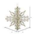 thumbnail image 2 of Vickerman 6" Champagne 3D Glitter Snowflake Christmas Ornament, Set of 3, 2 of 2