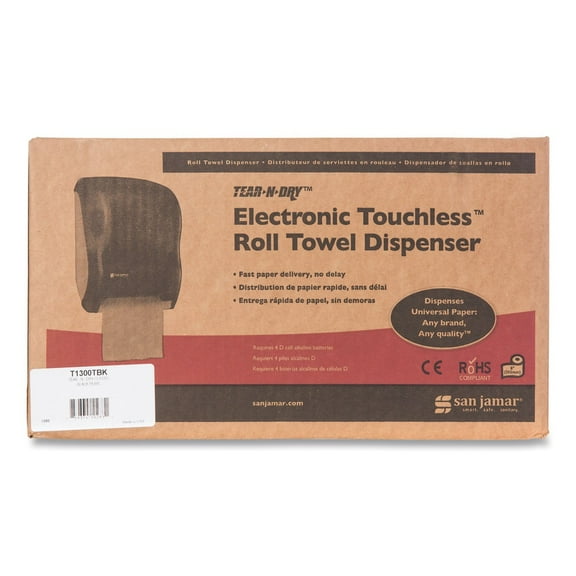 Tear-N-Dry Touchless Roll Towel Dispenser 11.75 x 9 x 15.5 Black Pearl T1300TBK