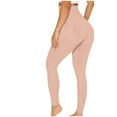 thumbnail image 2 of Aboser Tummy Control Yoga Pants Women High Waisted Workout Leggings Seamless Butt Lifting Pants Slim Fit Gym Fitness Tights Solid Color Sports Trousers, 2 of 4