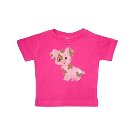 

Inktastic Cute Smiling Pig with Mud Splatter Gift Baby Boy or Baby Girl T-Shirt