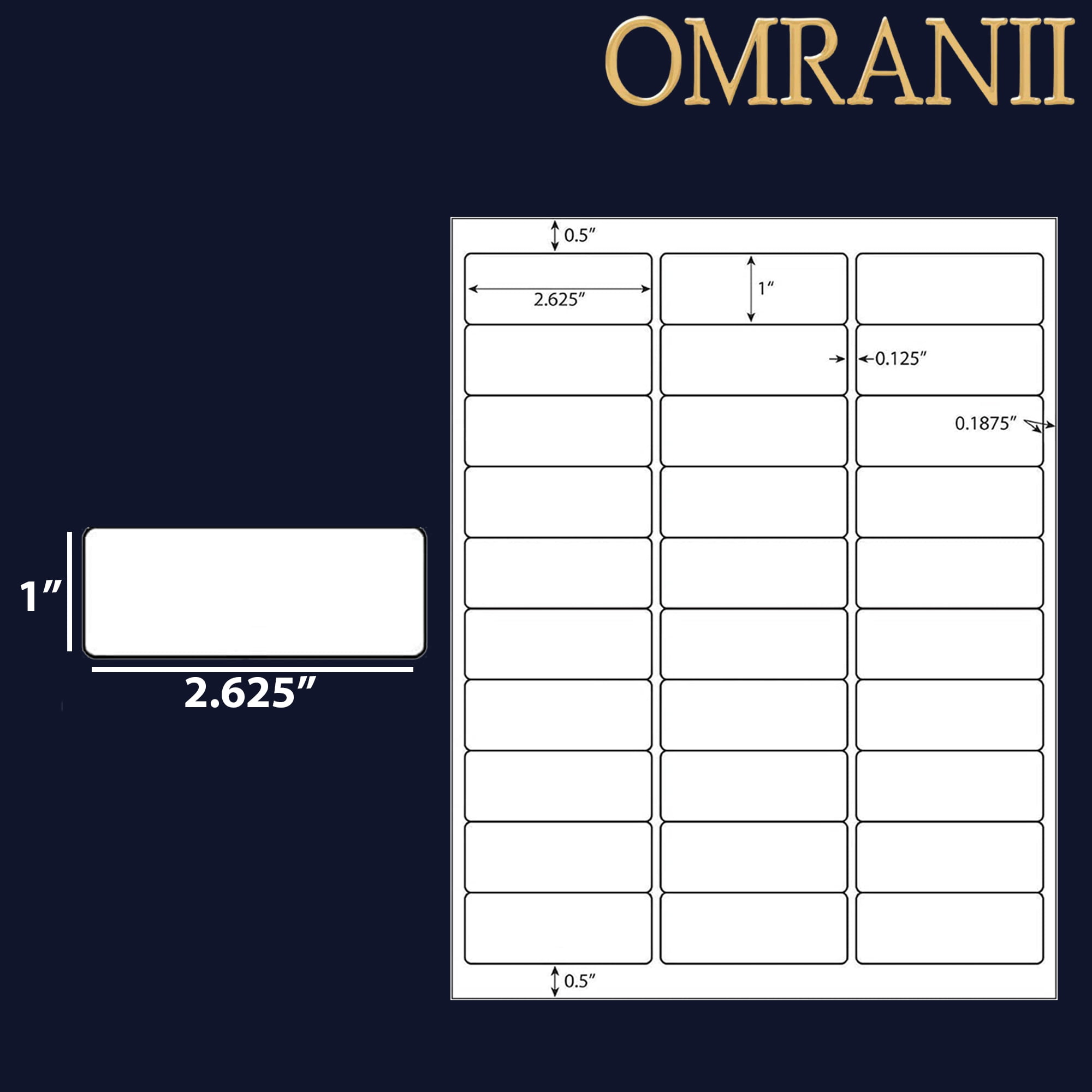 Labels 1" X 2-5/8" Shipping Address FBA Labels for Laser and Inkjet Printers 5,000 Labels