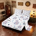 thumbnail image 2 of Manfei Patriotic Firework Star Queen Sheets, Faith Family Freedom Print Queen Sheet Sets, Red White Blue, Polka Dots Reversible 4-Piece (1 Flat Sheet, 1 Fitted Sheet and 2 Pillowcases), 2 of 6
