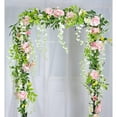 thumbnail image 2 of Ksopiavobs 6Ft Artificial Peony Flower Garland Flower Vine Garland Silk Peony Garland with Pink and White Flowers for Party Wedding Wall Decor, 2 of 7
