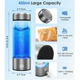 thumbnail image 5 of Portable Hydrogen Water Bottle Generator 3Min Quick Electrolysis, Water Ionizer Machine for Office,Daily Drinking, Silver, 5 of 8