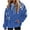 Blue-3, variant on Women's Fleece Hoodies Trendy Color Block Long Sleeve Sweatshirts Drawstring Pullover Tops with Pocket Casual Loose Tops (L, Black-1)