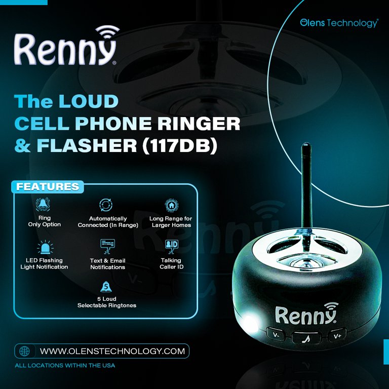 Olens Technology, Loud Cell Phone Ringer, Model RRK150, 117dB 
