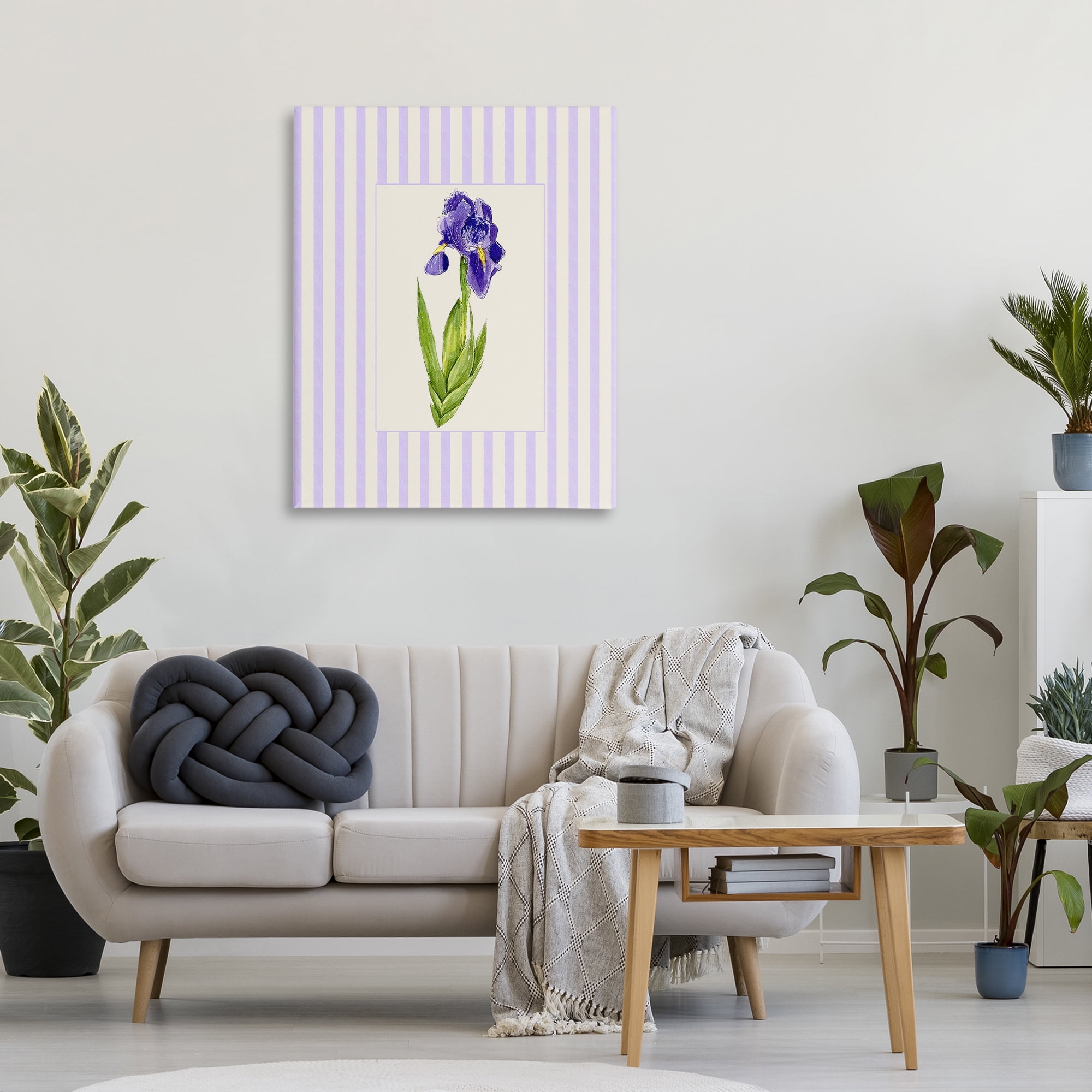 Purple Stripe Iris Canvas Wall Art, design by Lisa Wehmeyer