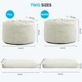 thumbnail image 2 of ZAFLY Giant Bean Bag Chair, Queen Size Convertible Bean Bag Sofa, Corduroy Lazy Chair for Adults - White, 2 of 9