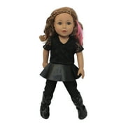 Arianna Leather N Lace Peplum Outfit Fits 18 Inch Dolls