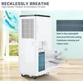 thumbnail image 4 of Garvee 10000 BTU Portable Air Conditioner – 3-in-1 Cooling, Fan & Dehumidifier – Remote Control, Quiet, 24H Timer, Window Kit – Cools Up to 450 sq ft – Perfect for Bedroom, Living Room, Dorm, 4 of 11