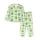 thumbnail image 1 of Balery Green Avocado Conjunto de Pijama con Estampado para Mujer, Conjunto de Dos Piezas con Manga Larga, Ropa de Dormir Suave con Bolsillos, Pijamas Cómodos-Medium, 1 of 7