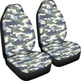 thumbnail image 3 of XYZCANDO Washable Car Seat Covers Sedan SUV Auto, Soft Durable Car Front Seat Covers 2 pcs Polyester Fabric Fish Camouflage Print, 3 of 10