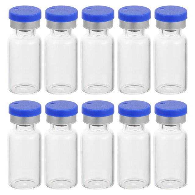 PATKAW 50 botellas de vidrio de 3 ml, viales transparentes prácticos con tapa