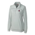 thumbnail image 2 of Women's Cutter & Buck Gray Memphis Redbirds Clique Helsa Performance Half-Zip Sweatshirt, 2 of 3