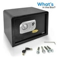 thumbnail image 5 of SereneLife SLSFE18FP Electronic Fingerprint Combination Safe Box w/ Keys, Black, 5 of 6