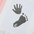 thumbnail image 2 of OUNONA Newborn Picture Frames Pink PVC Footprint Kit Frame for Baby Showers 1Pack, 2 of 7
