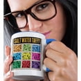 thumbnail image 2 of 3drose, Salt Water Taffy - Whimsical Graphic Design of Salt Water Taffy Candy in a Colorful Grid, 15oz Two-tone Blue Mug, 2 of 6
