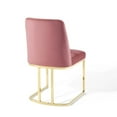 thumbnail image 5 of Amplify Sled Base Performance Velvet Dining Side ChairGold Dusty Rose, 5 of 8