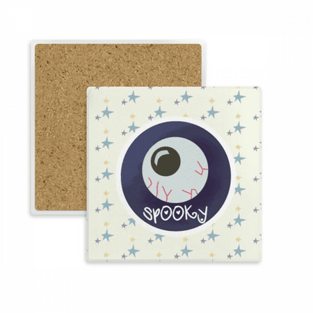 

Halloween Round Lifelike Eyeball Square Coaster Cup Mat Mug Subplate Holder Insulation Stone