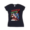 thumbnail image 1 of DC Comics T-Shirt en Coton pour Femmes Superman Santa Comic, 1 of 3