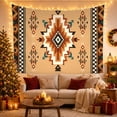 thumbnail image 3 of Geometric Southwestern Motifs With Layered Diamond Shaped, Mystical Fantasy for Space Lovers, Wall Decor, Housewarming Gift, Tapestry Wall Hanging for Dorm and Living Room, 3 of 7