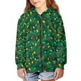 thumbnail image 3 of FUIALDOLG Boys Green Christmas Tree Hoodie Boy Girls Zip Up Hoodies with Pocket Toddler Boy Kids Cute Sweatshirt Winter Outerwear Jackets 8-10 Years, 3 of 7