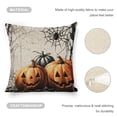 thumbnail image 4 of pumpkins spider web Linen toss pillowcase Decoration pillowcase Gift preferred 20x20" Cushion cover 2 set Sofa pillowcase Sofa bedroom living room car, 4 of 8