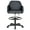 Black, variant on VECELO Ergonomic Desk Chair with Armrests, Height Adjustable PU Leather Office Chair, Computer Chair with Footrest Ring, White