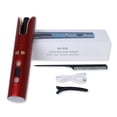 thumbnail image 2 of Plancha de rizador automático inalámbrico, Color Rojo, temporizador, varilla rizadora portátil con apagado automático para peinar el cabello en cualquier momento y en cualquier lugar., 2 of 4
