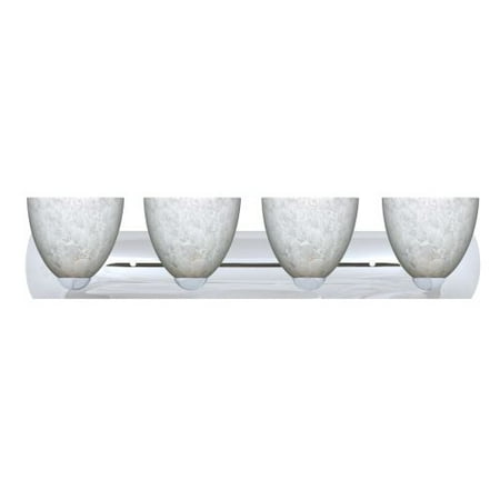 Besa Lighting 4WZ-757219 Sasha 4 Light Reversible Bathroom Vanity Light with Car