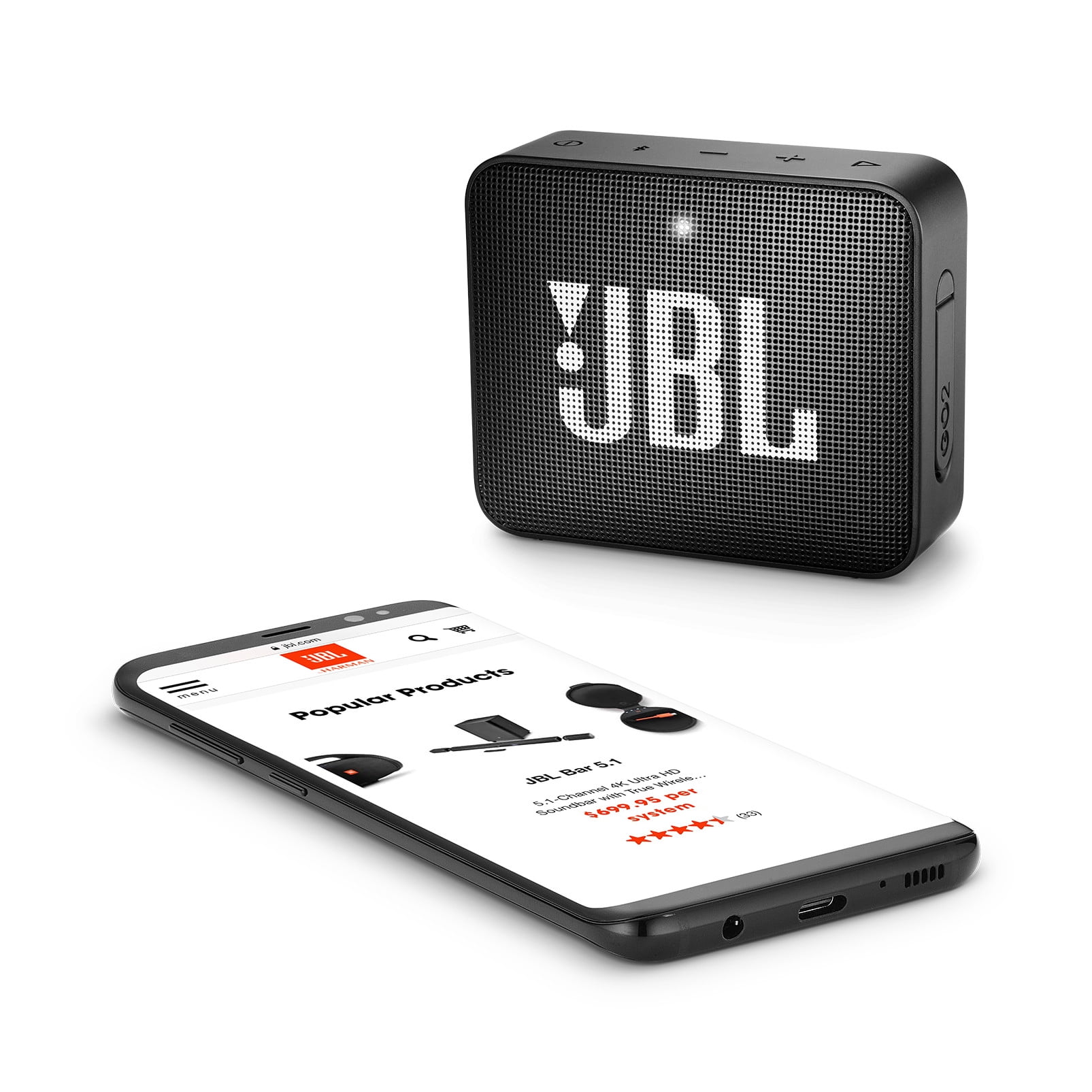 JBL Go 2 - Portable Bluetooth speaker - Black - Walmart Business