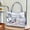 Silver (free tie board crossbody strap), variant on Sweet Japanese Style PU Ruffle Knot Ita Tote Bag for Women, Bow Decor, Clear Display Window, Small Capacity, Handheld Crossbody Bag with Grid Pin Board & Adjustable Strap (10.6"x7.1"x3.9", 1.21lb)