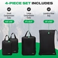 thumbnail image 5 of Carry On Travel Backpack Bundle | Island Hopper Travel Backpack with Toiletry Bag and Compression Packing Cube Set (Black with 4 Piece, 28L), 5 of 7