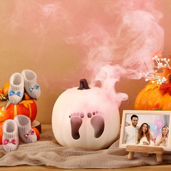 LAMIRO Gender Reveal Decorations,Halloween Pumpkin Decorations,Fall Pumpkin Kid Shower,Table Centerpieces He or She Gender Reveal Table Centerpieces - for Autumn Thanksgiving Kid Shower (1PC)