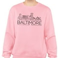 thumbnail image 2 of Skyline Baltimore Maryland Sweatshirt Unisex Large Pink, 2 of 5