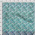 thumbnail image 4 of oneOone Cotton Flex Turquoise Blue Fabric Florals Sewing Material Print Fabric By The Yard 40 Inch Wide, 4 of 5