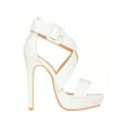 thumbnail image 2 of Women's High Heels Open Toe Ankle Strap Stilettos Platform Sexy Party Heeled Sandals, 2 of 5