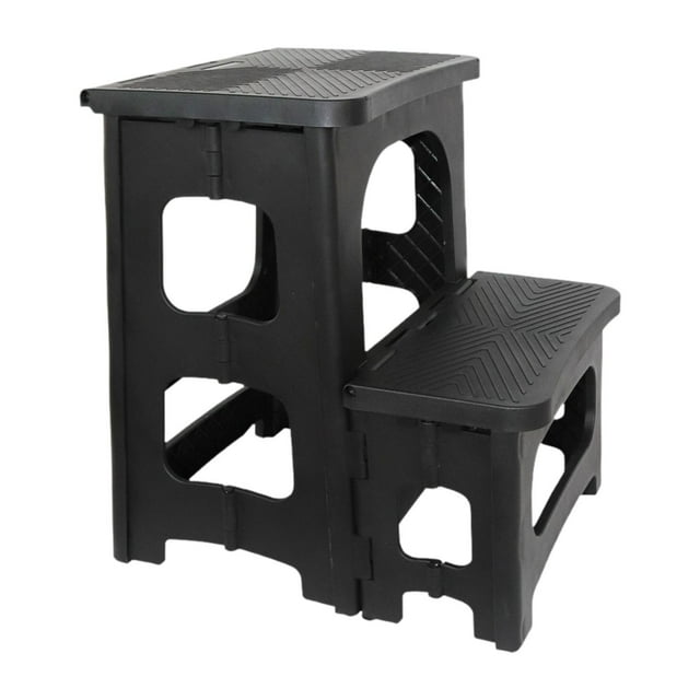 Taburete de 2 escalones, taburete plegable para lavado de coches, taburete de dos escalones, taburete plegable para baño, inodoro, RV, cocina, adultos
