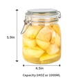 thumbnail image 2 of Frascos de almacenamiento de alimentos ZALSSKE de 1 litro con tapas herméticas, juego de 4, 2 of 8