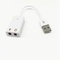 thumbnail image 4 of EeaseMX Adaptador de audio virtual USB 2.0 de 7.1 canales 3D con cable para altavoces de portátiles y portátiles (blanco), 4 of 7