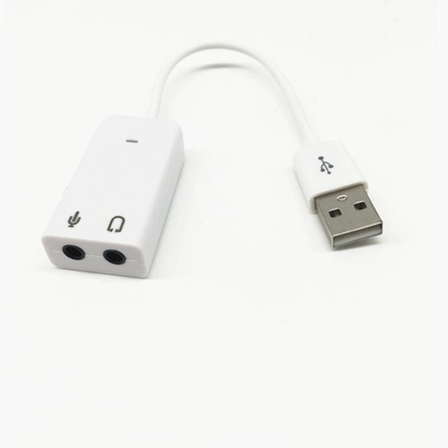 UPOUART 1Pcs Sound Card Adapter for Home Use with Led Activity Indicator and Usb Stereo Audio Adapter